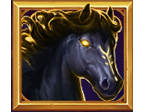 สัญลักษณ์รูปม้าสีดำ ของเกม Mighty Horses Cash Connect